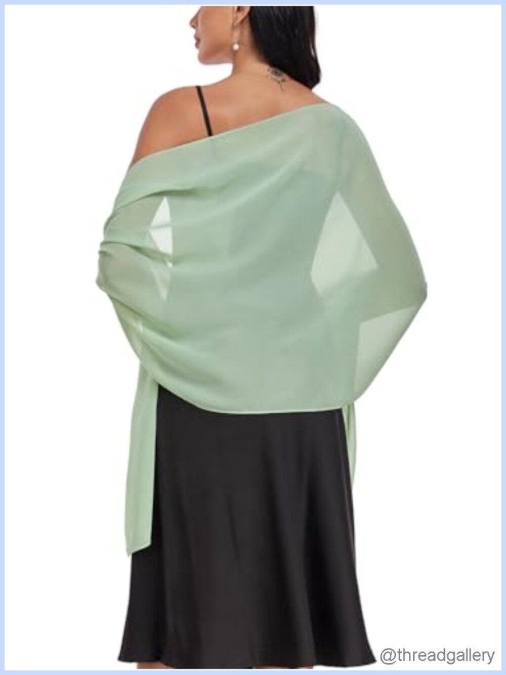 Chiffon Shawl Wrap Women Wedding Stole Lightweight Bridal Cover Up
